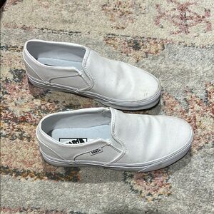 Vans White Sneakers Slip-On Comfort